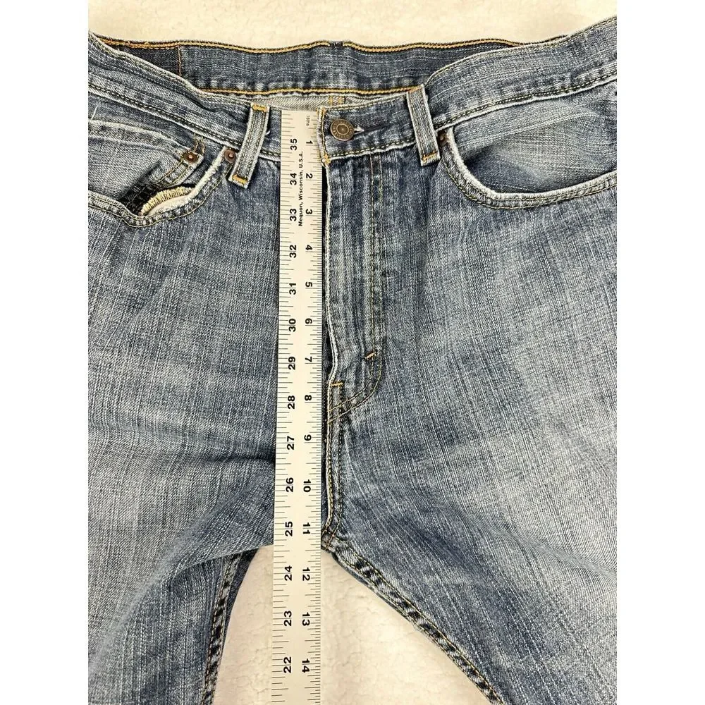 Levis 505 Jeans Men's 34x32 (Fits 35x31) Blue‎ Denim Regular Fit Straight Leg